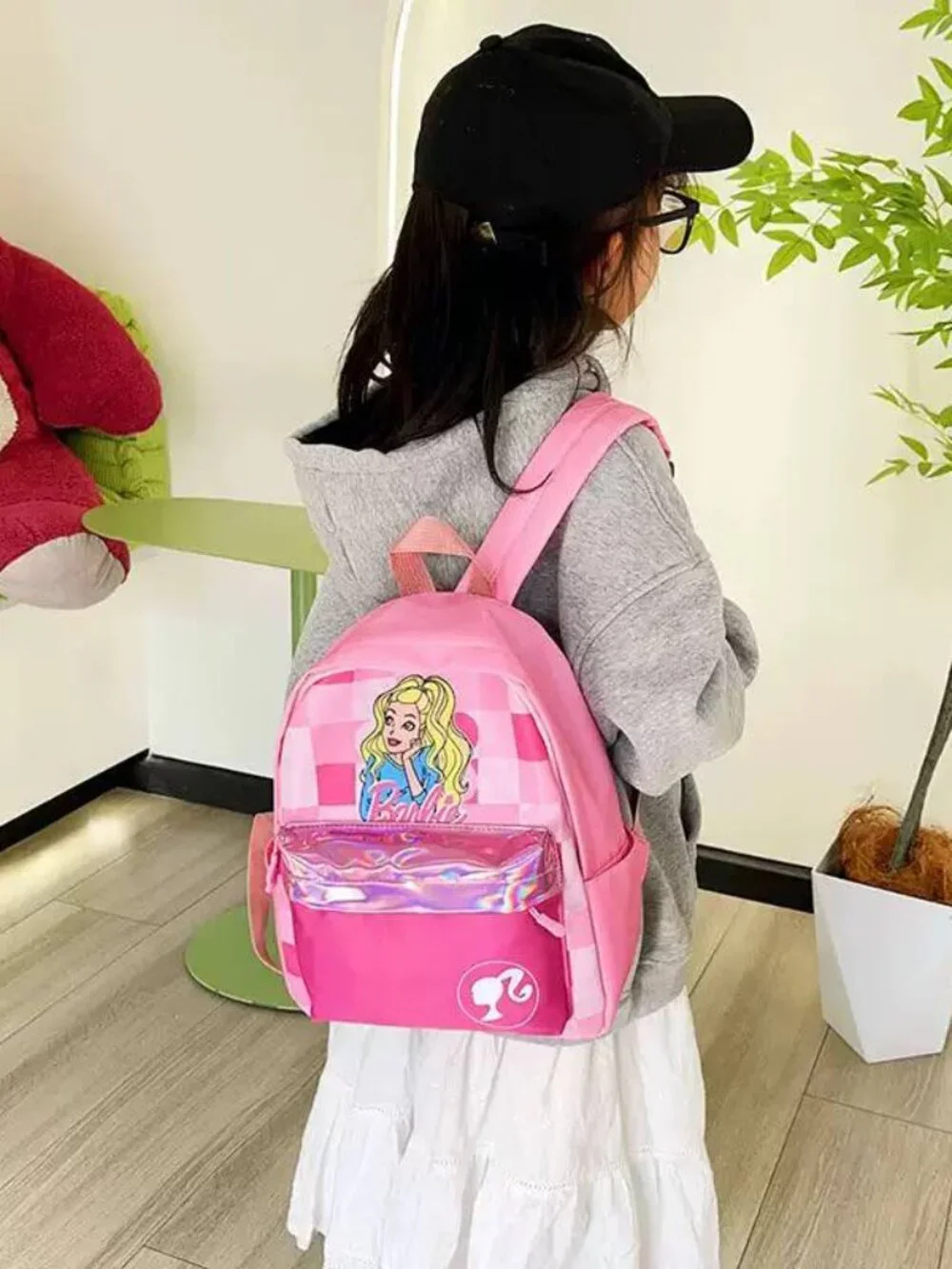 Pink Barbie Backpack Collection Display – Stylish School Bag Set